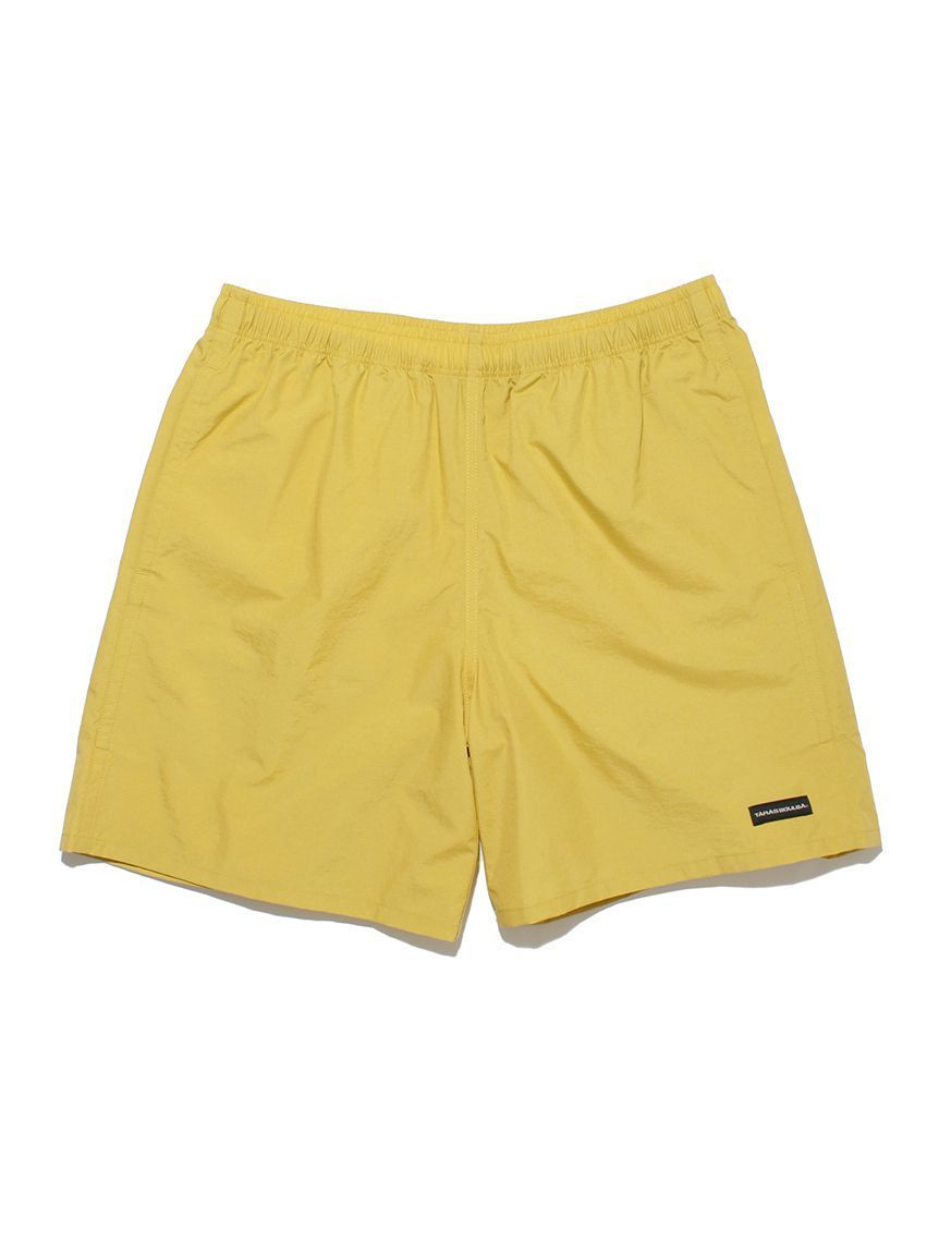 TB 寬版尼龍短褲-黃