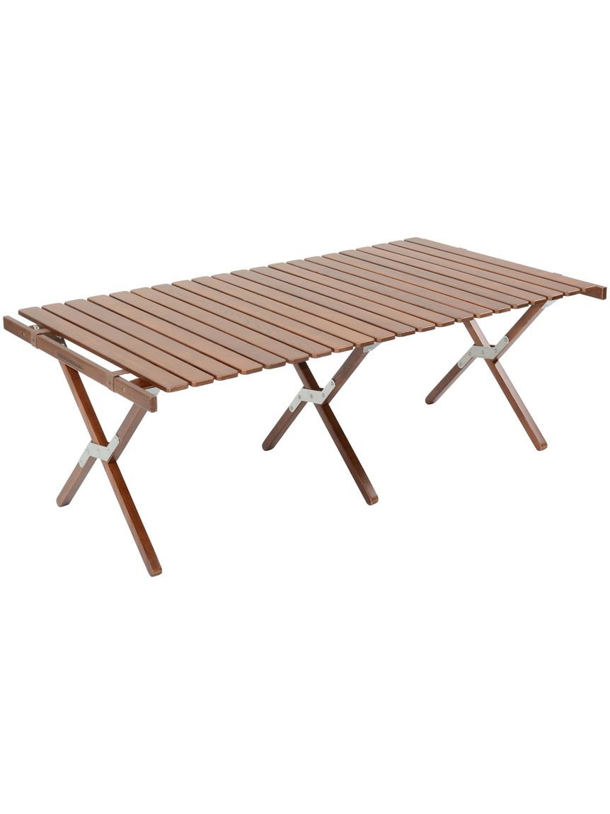 白蠟木折疊蛋捲桌-大棕