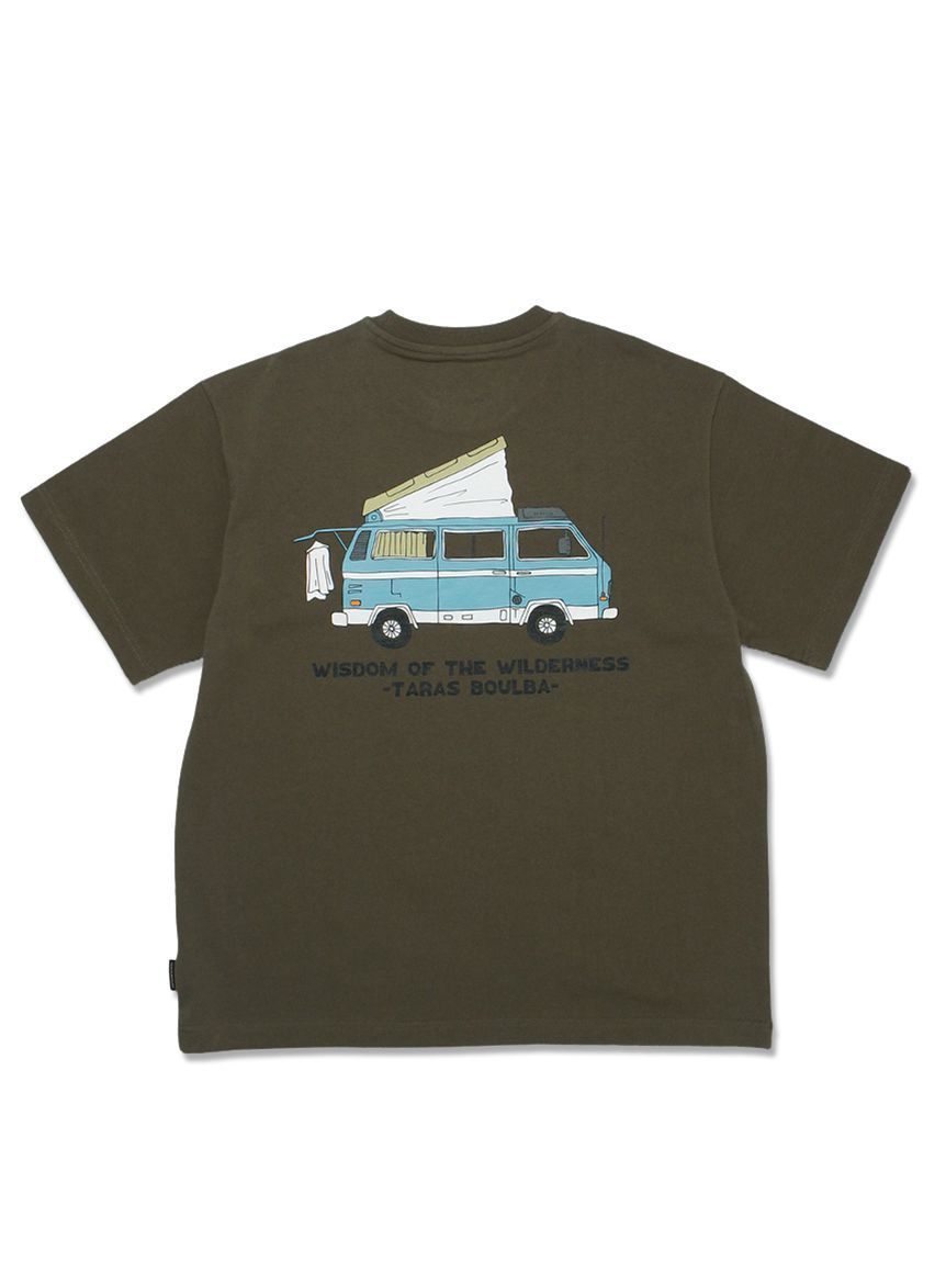 TB 汽車印花純棉T-shirt 卡其