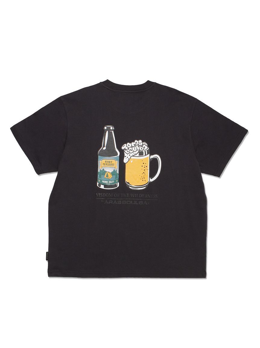 TB 啤酒塗鴉天竺棉T-shirt 深灰