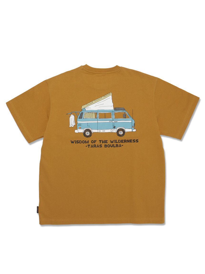 TB 汽車印花純棉T-shirt 駝色