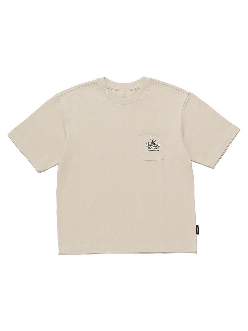 TB 純棉女款口袋T-shirt 米