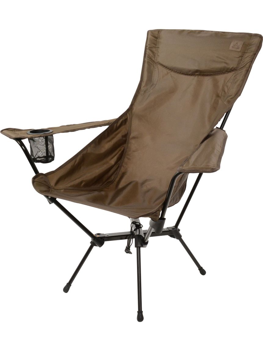 TB 摺疊收納椅(扶手+杯架)-卡其