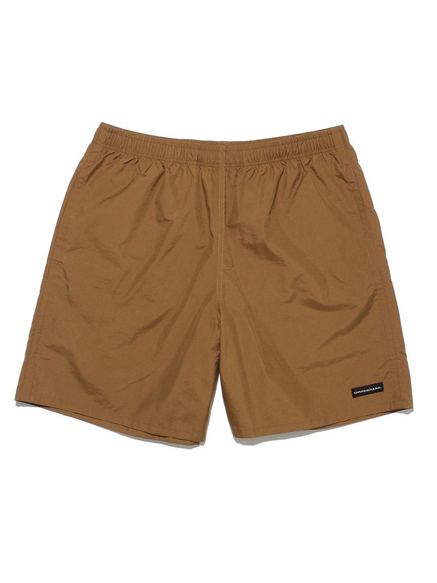 TB 寬版尼龍短褲-棕