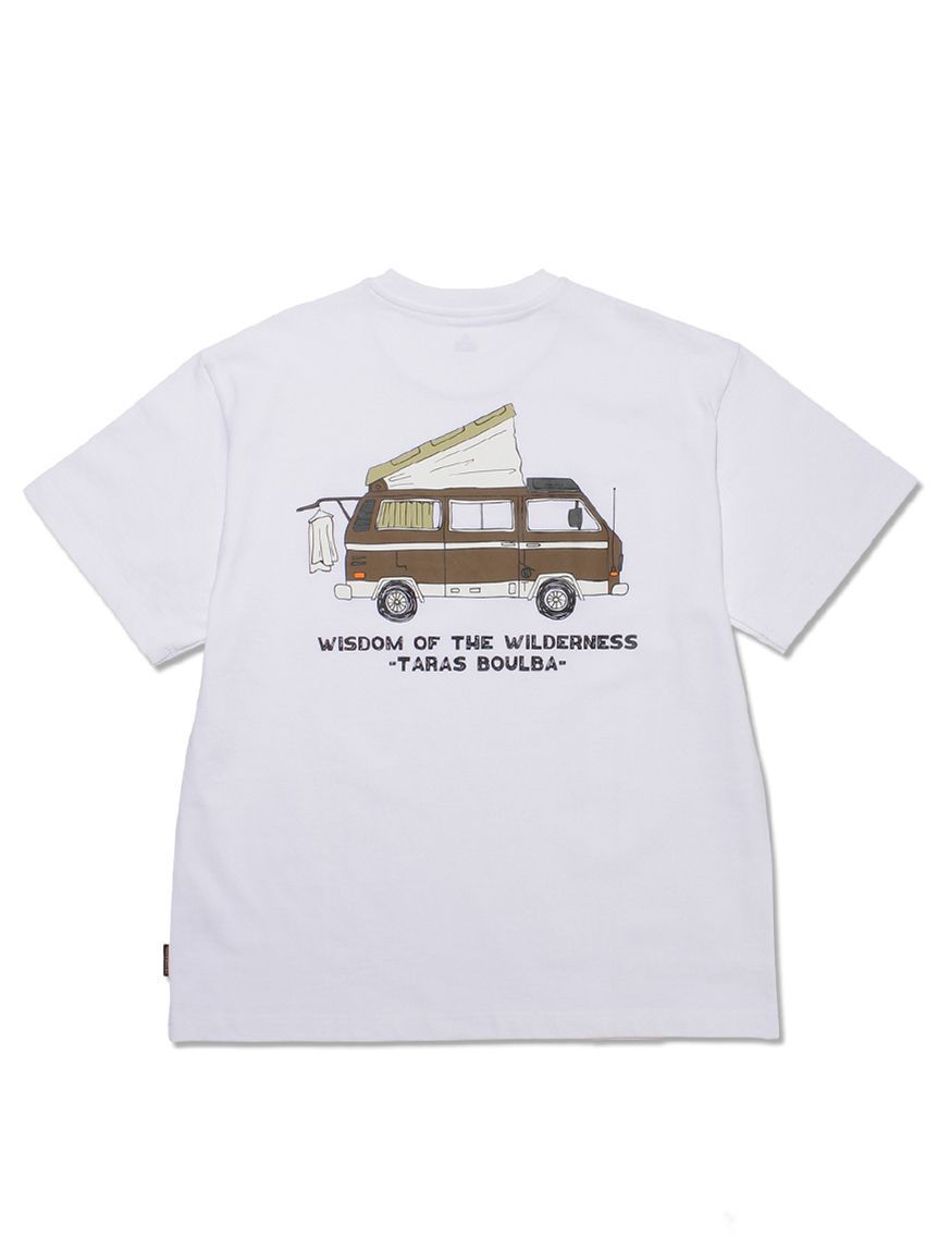 TB 汽車印花純棉T-shirt 白