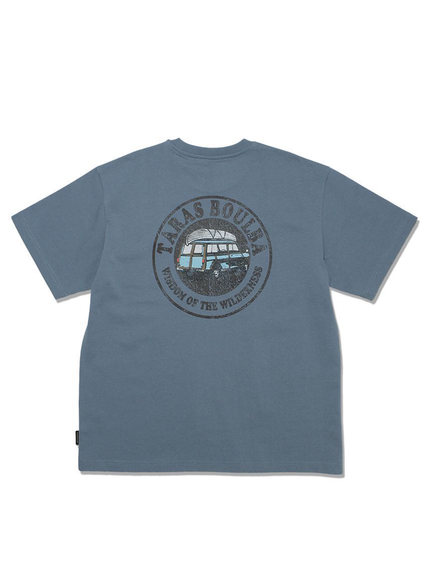 TB 汽車LOGO純棉T-shirt 藍灰